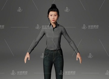 AI写实虚拟人人物模型