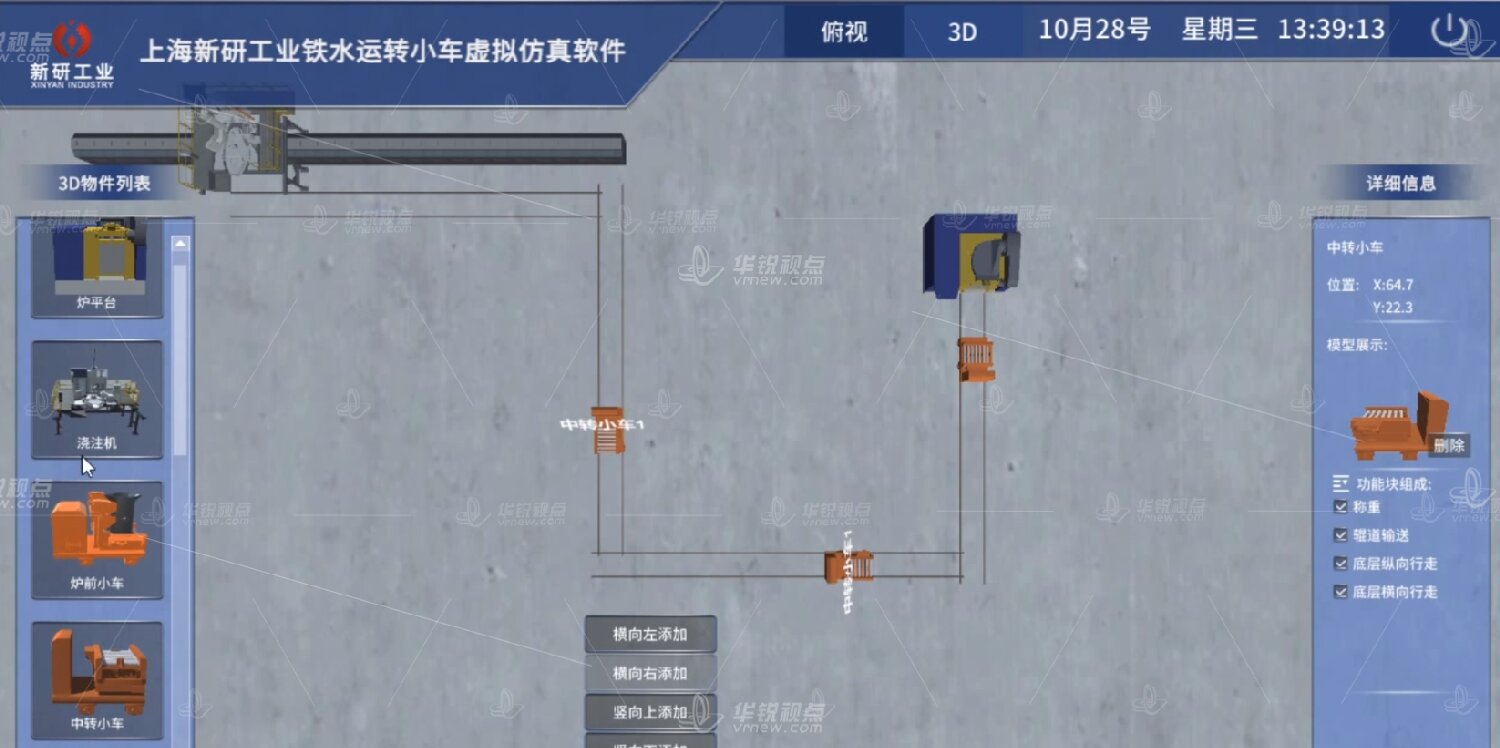 铁水运转小车VR虚拟仿真